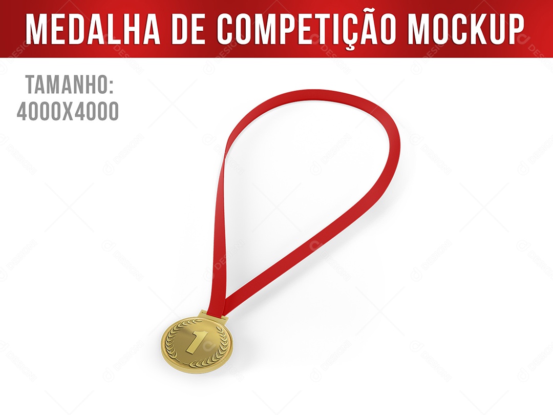 Medalha De Competição Mockup PSD Editável