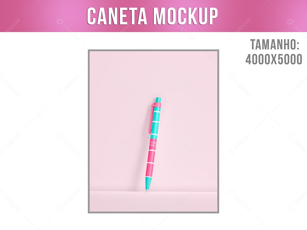 Caneta Mockup PSD Editável
