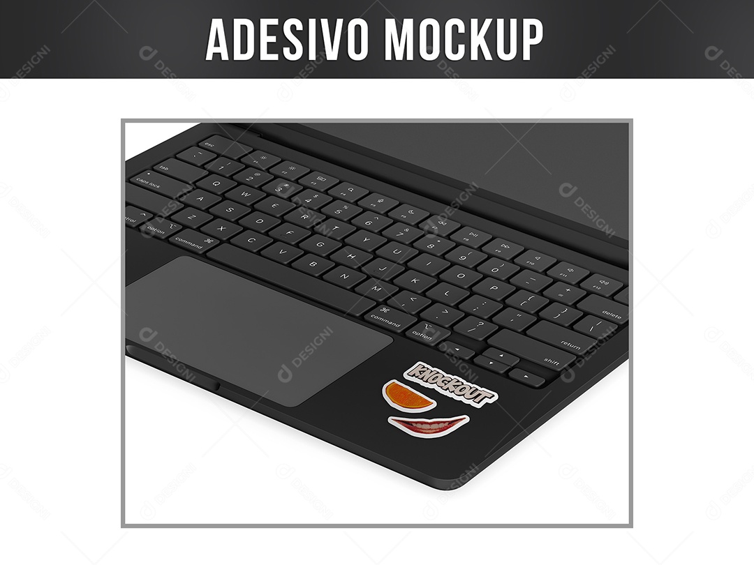 Adesivo Mockup PSD Editável