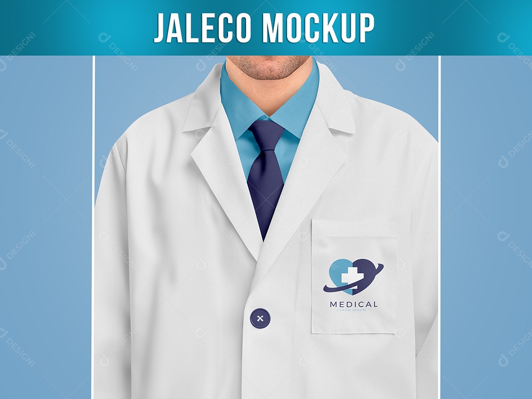 Jaleco Mockup PSD Editável