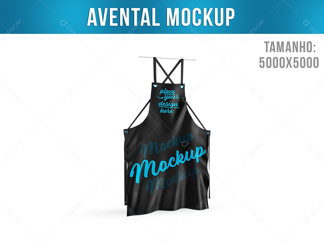Avental Frente Mockup PSD Editável