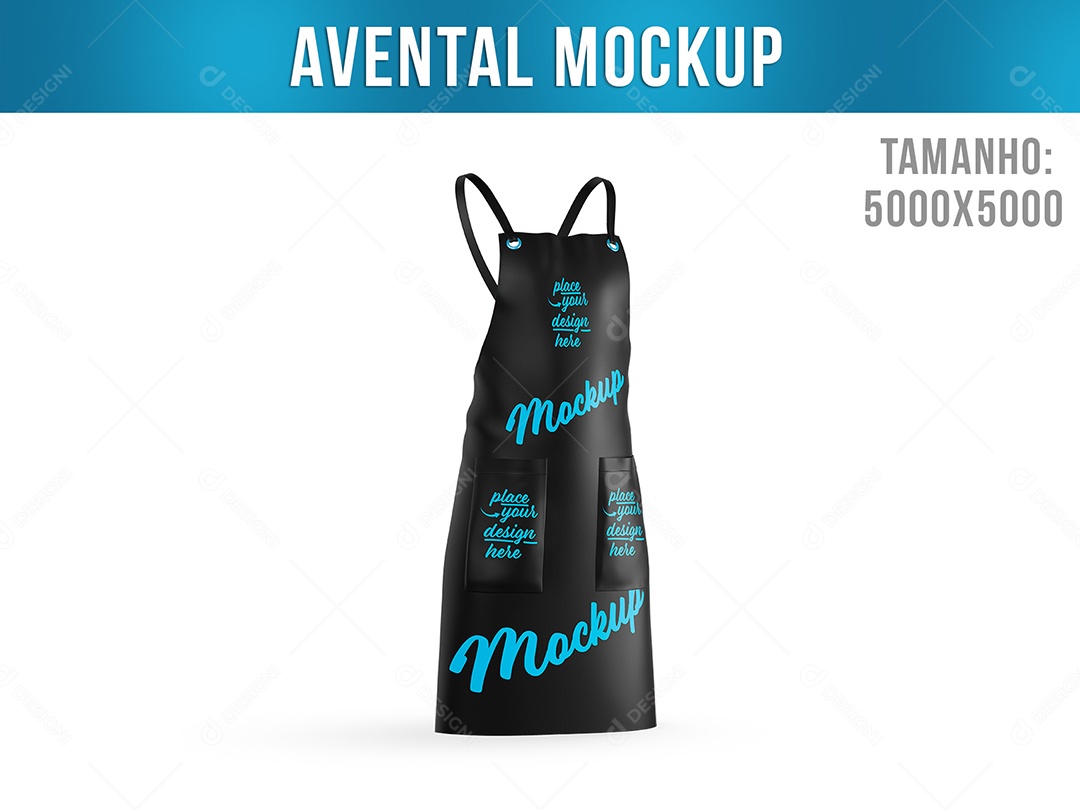 Avental Lateral Mockup PSD Editável