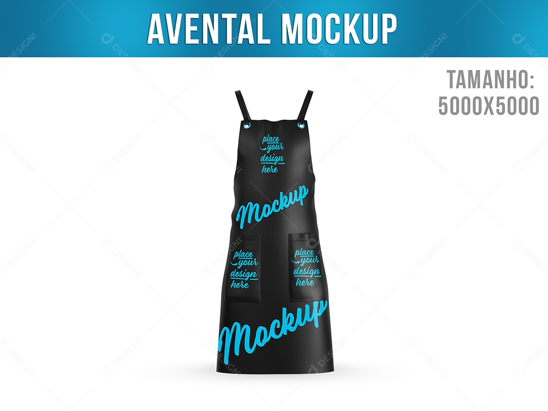 Avental Frente Mockup PSD Editável