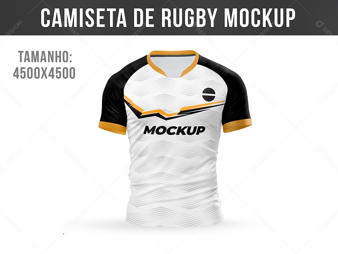 Camiseta De Rugby Mockup PSD Editável