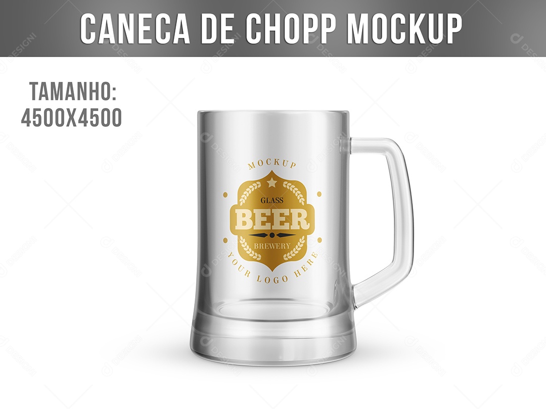 Caneca De Chopp Mockup PSD Editável