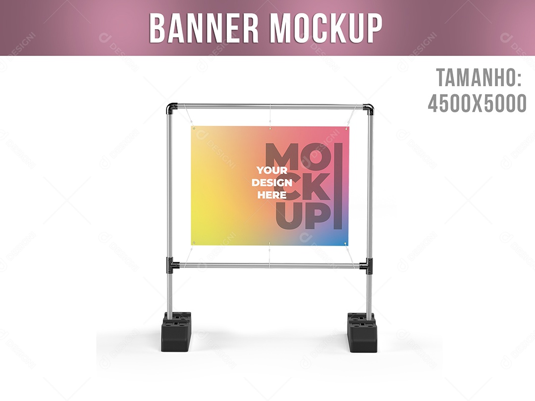 Mockup Banner Frente PSD Editável