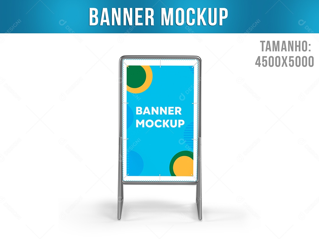 Banner Frente Mockup PSD Editável