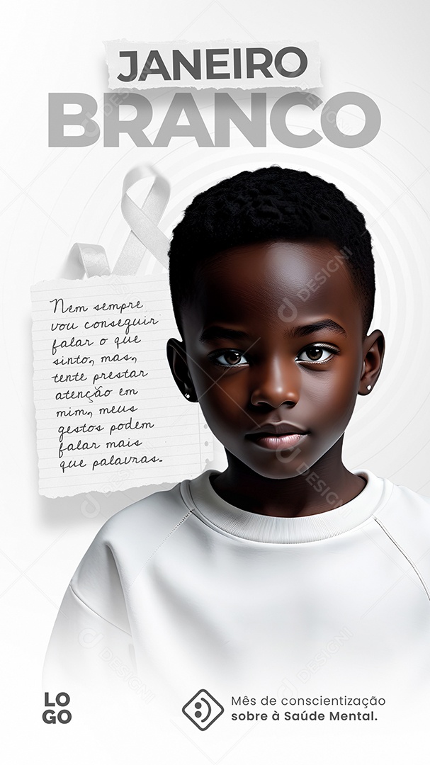 Story Janeiro Branco Nem Sempre vou Conseguir Falar o que Sinto Social Media PSD Editável