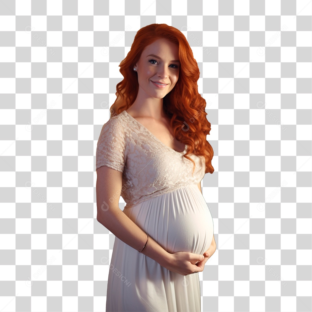 Mulher Gravida Gestante PNG Transparente