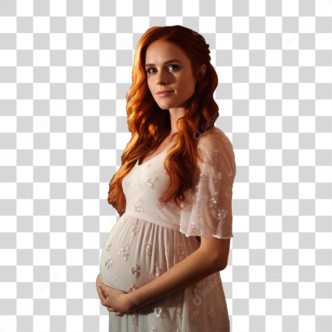 Mulher Gravida Gestante PNG Transparente