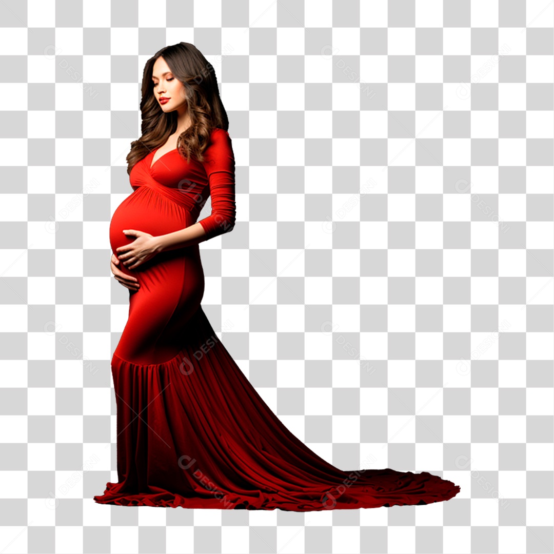 Mulher Gravida Gestante PNG Transparente