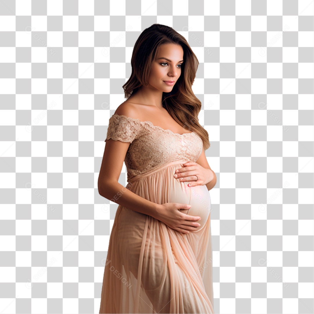 Mulher Gravida Gestante PNG Transparente