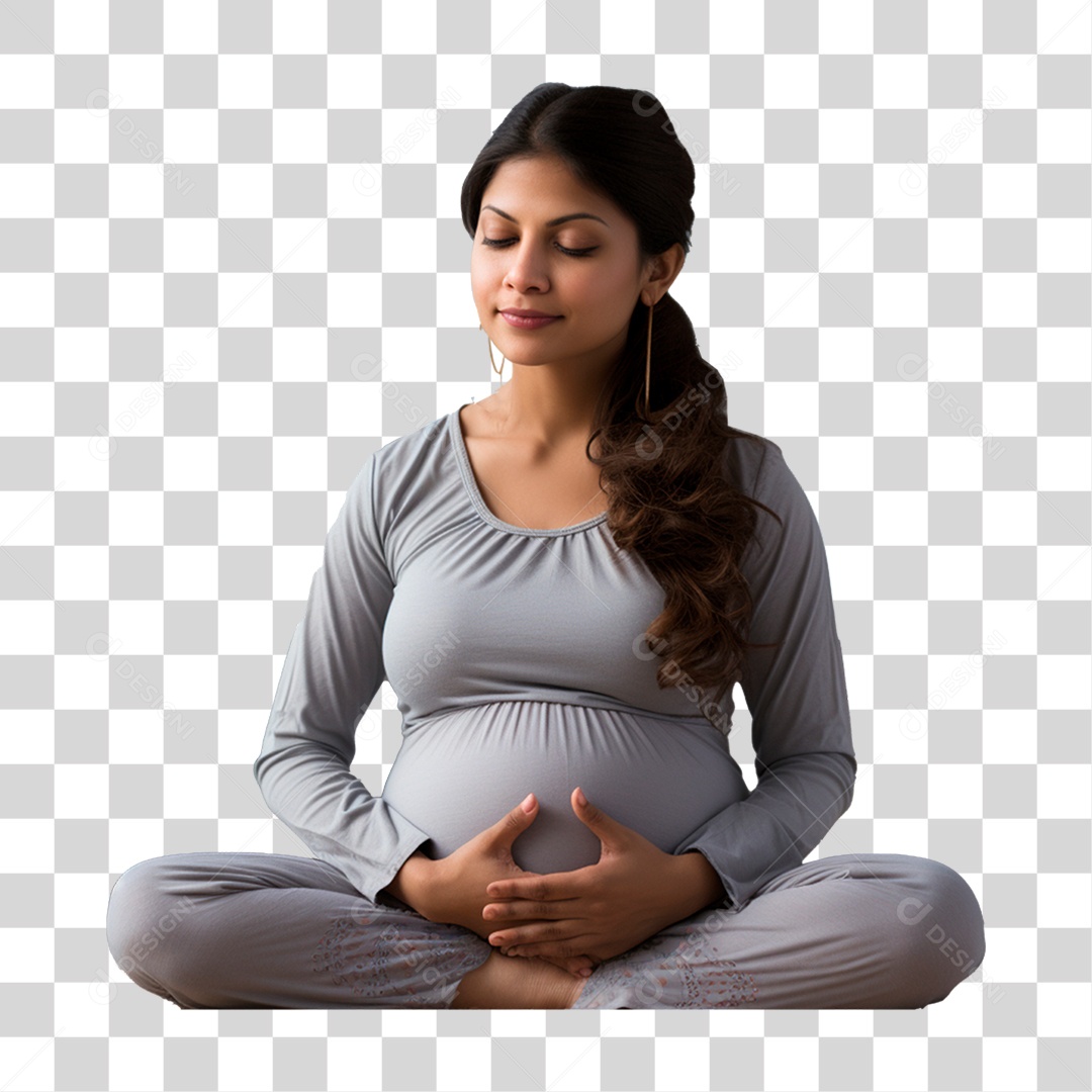 Mulher Gravida Gestante PNG Transparente