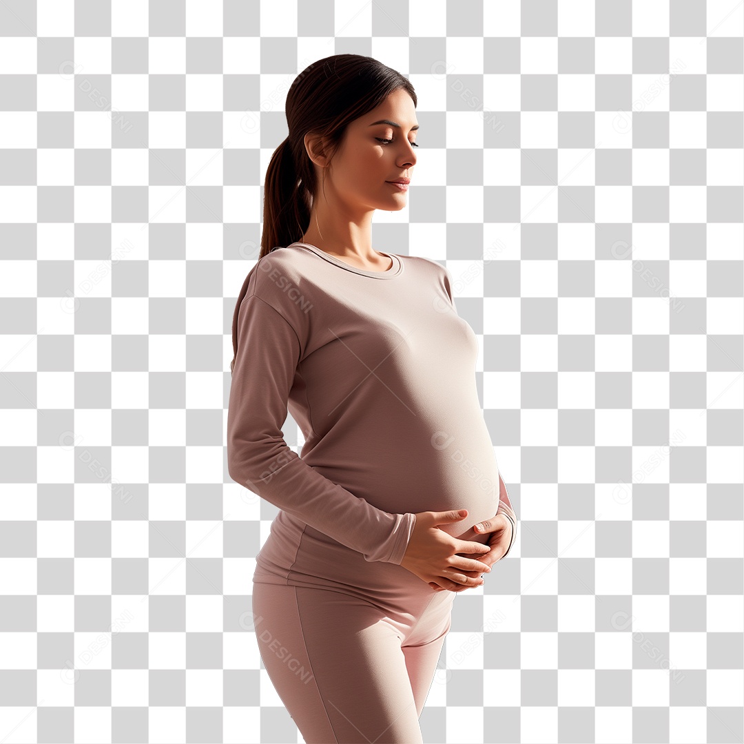 Mulher Gravida Gestante PNG Transparente