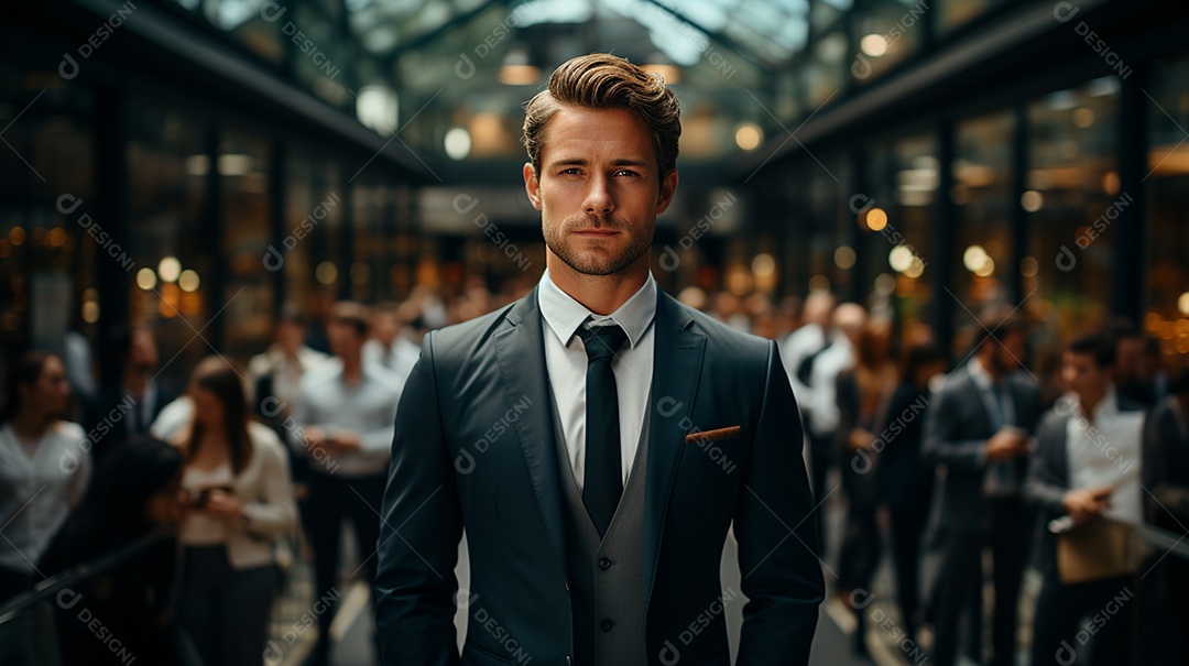 O sorriso radiante de um empresário de sucesso