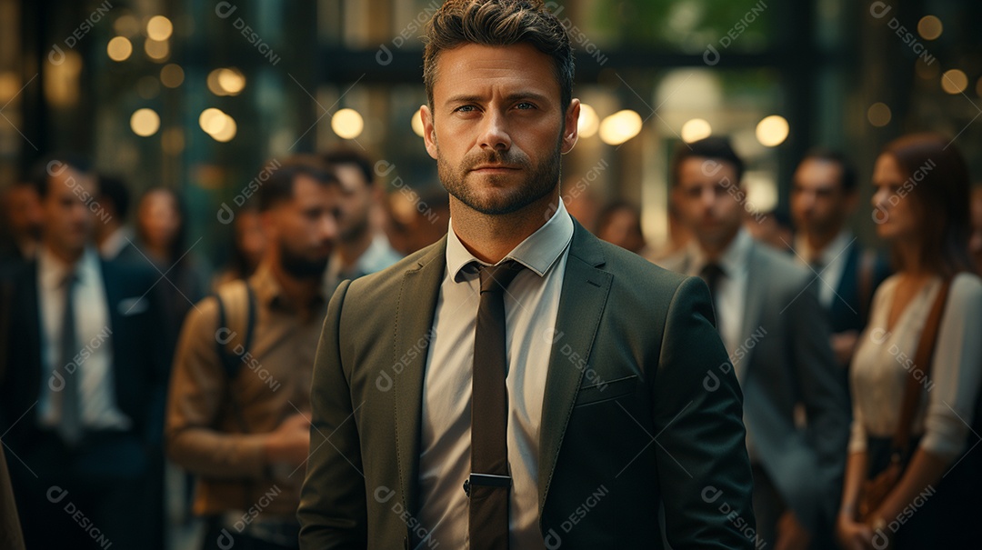 O sorriso radiante de um empresário de sucesso