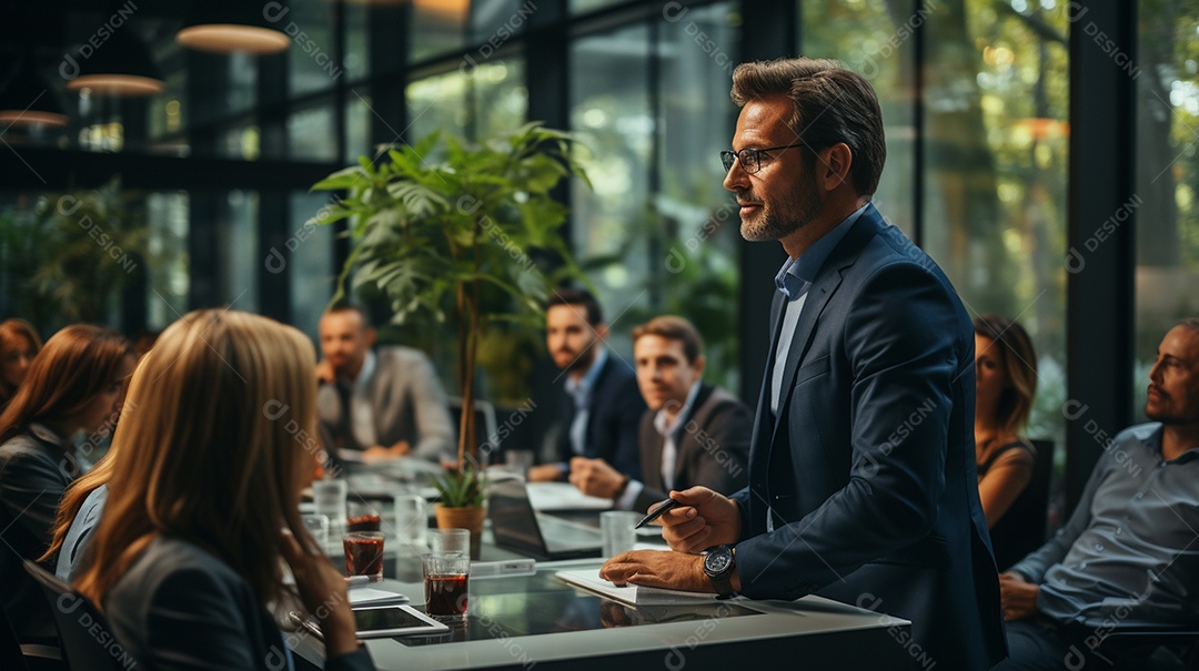 O sorriso radiante de um empresário de sucesso