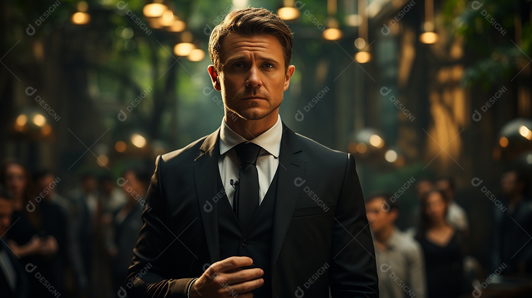 O sorriso radiante de um empresário de sucesso