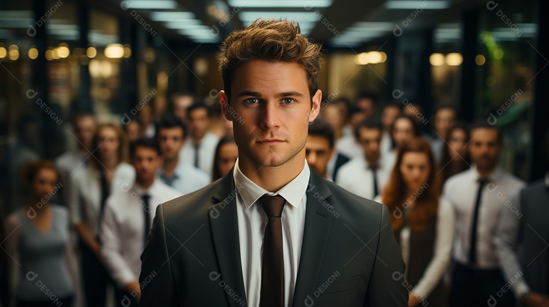 O sorriso radiante de um empresário de sucesso