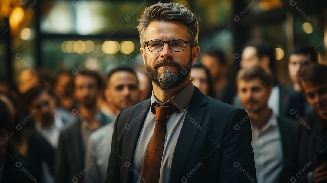 O sorriso radiante de um empresário de sucesso