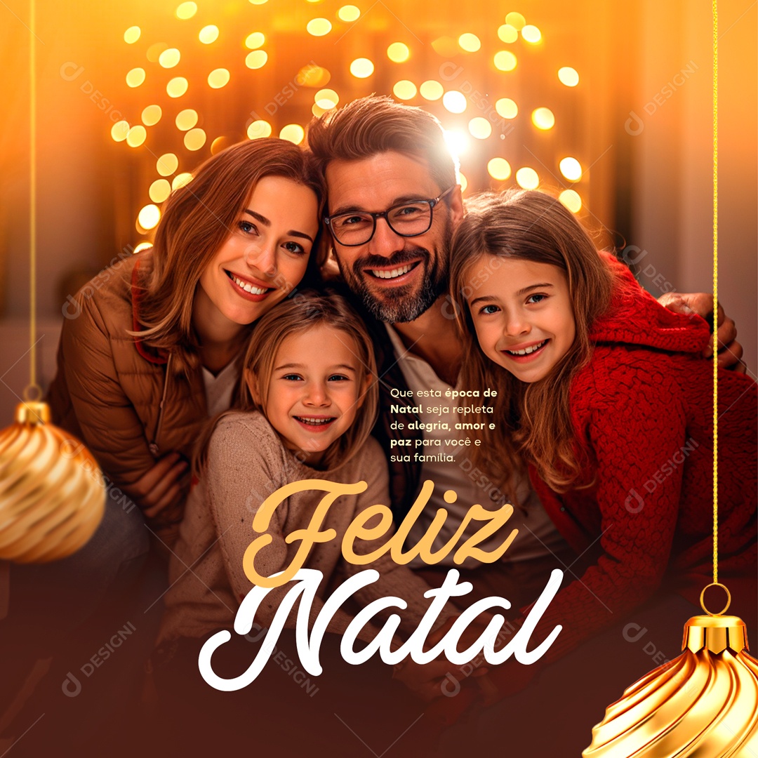 Social Media Época De Natal Seja Repleta De Alegria e Amor Feliz Natal PSD Editável