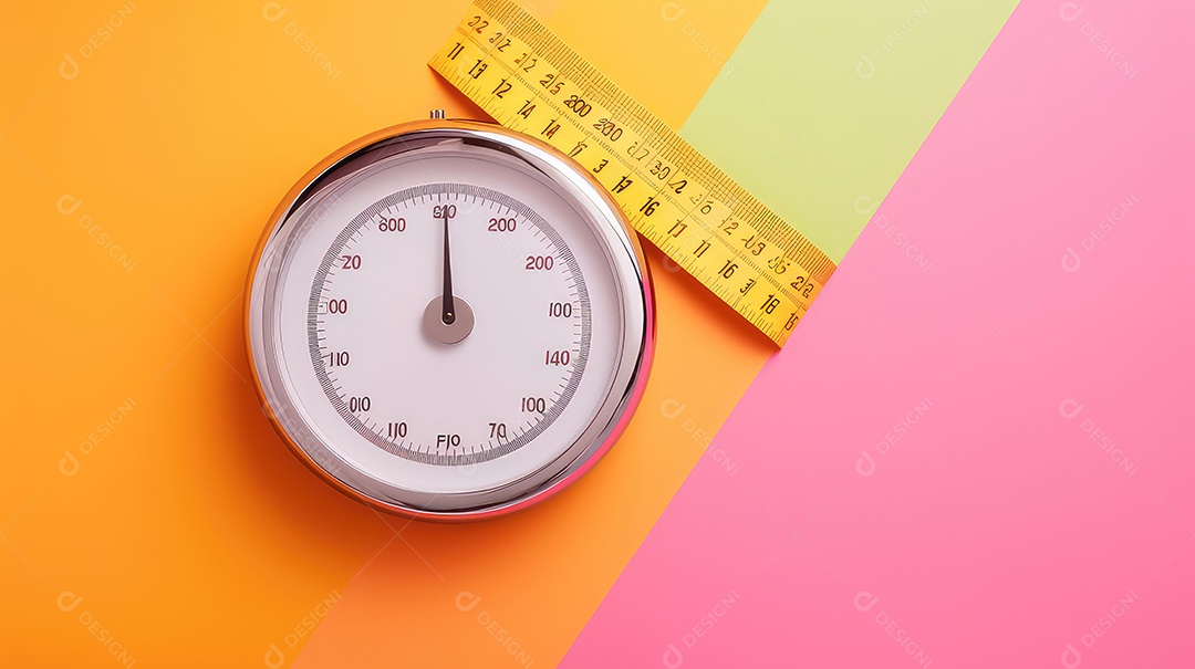 Imagem fitness com fita métrica