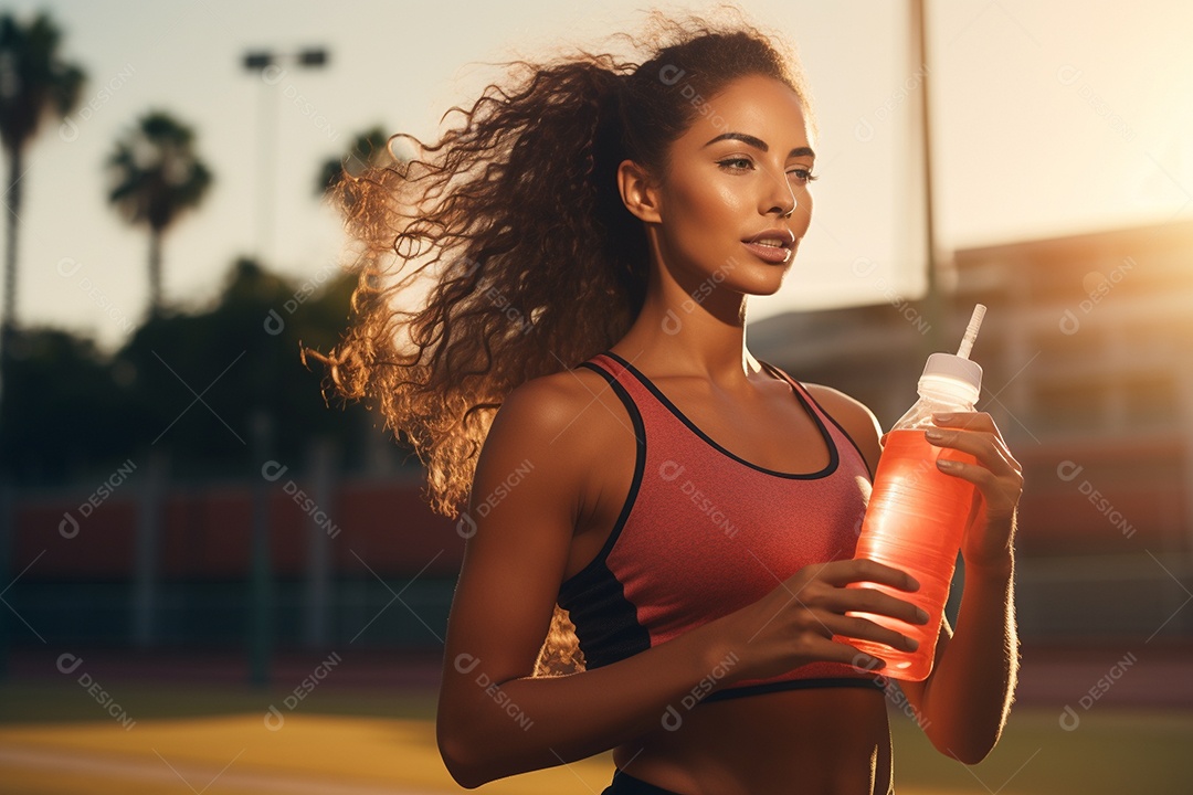 latino female sprinter athlete on a track_003