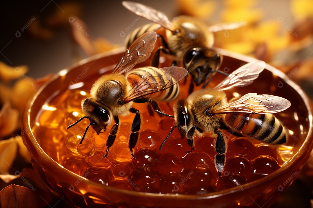 Workers bees, in the style of still life focus_006