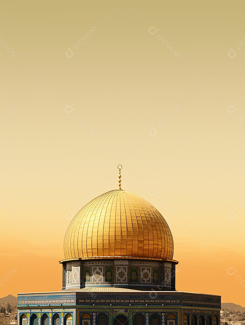 Cúpula dourada de uma mesquita