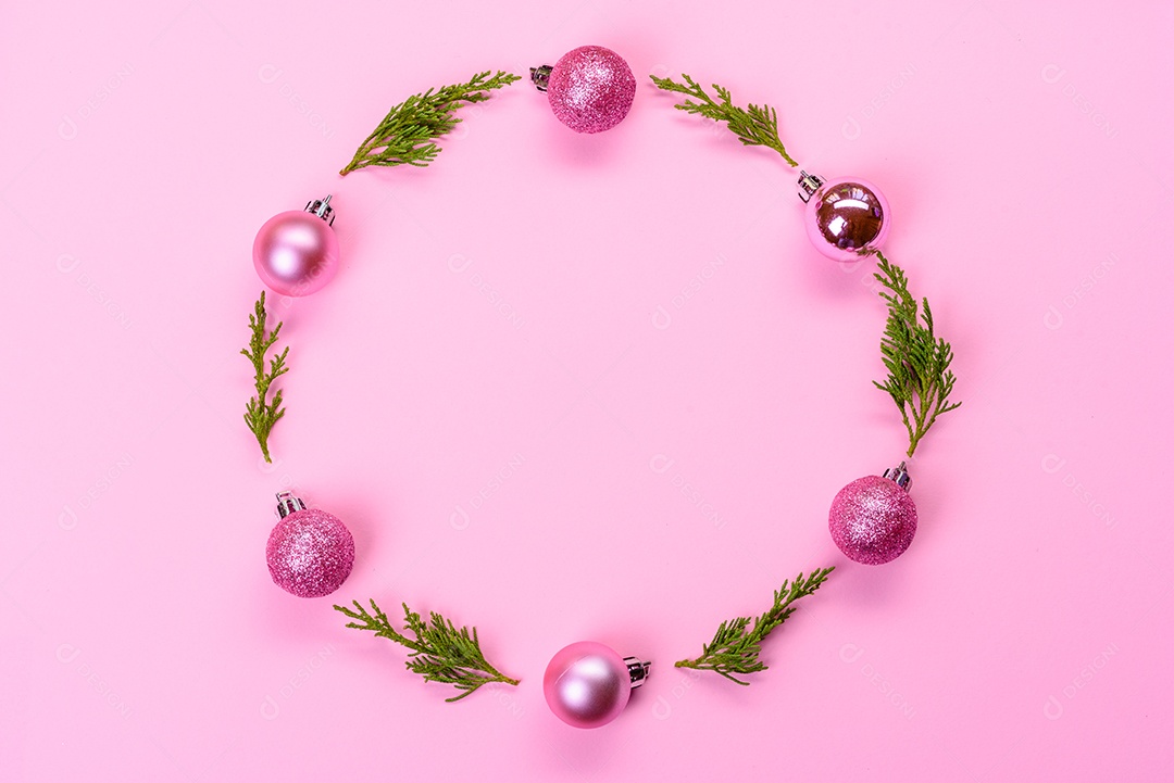 Fundo decorativo colorido brilhante de Natal com decorações de Ano Novo