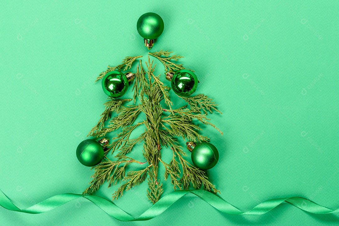 Fundo decorativo colorido brilhante de Natal com decorações de Ano Novo