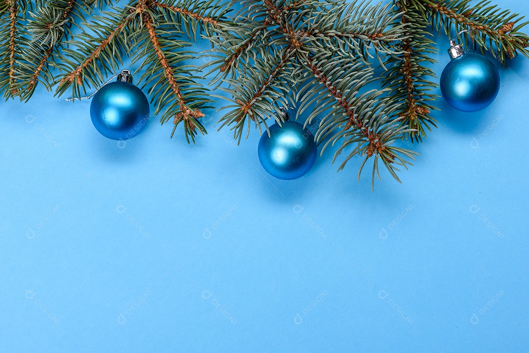 Fundo decorativo colorido brilhante de Natal com decorações de Ano Novo