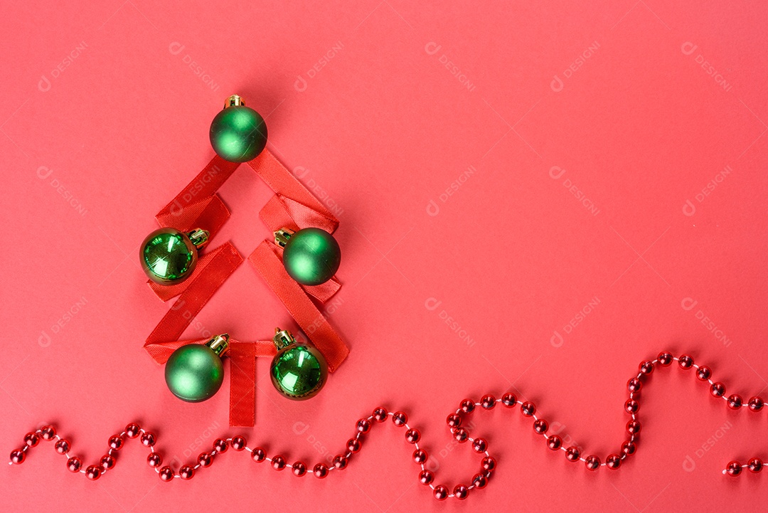 Fundo decorativo colorido brilhante de Natal com decorações de Ano Novo
