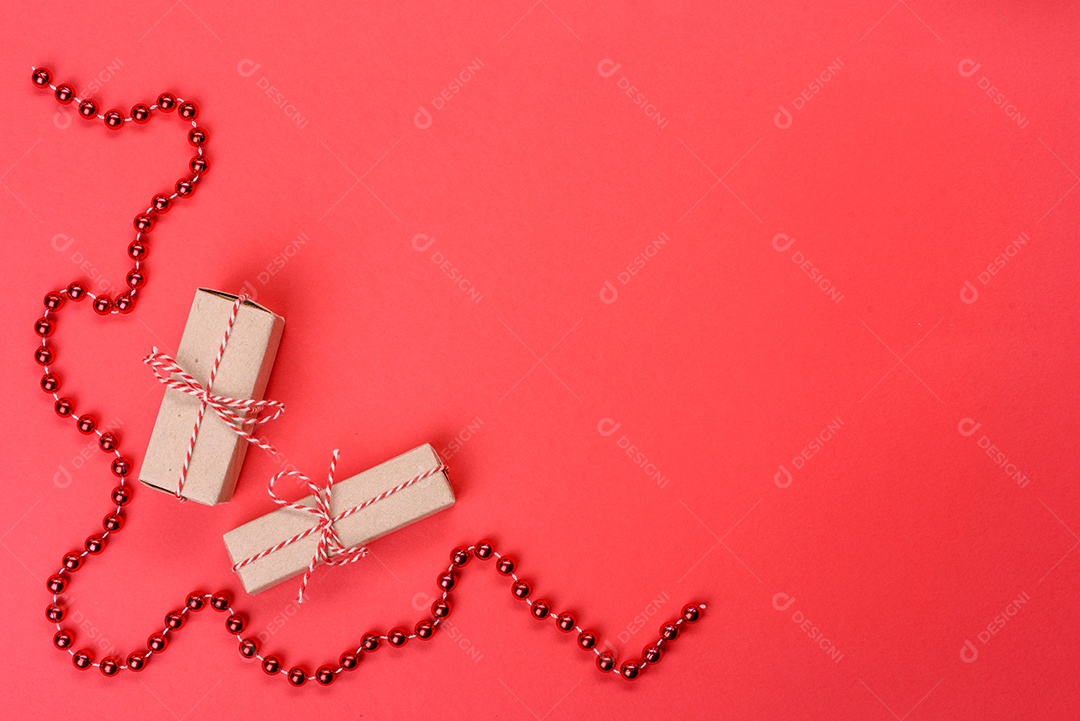 Fundo decorativo colorido brilhante de Natal com decorações de Ano Novo