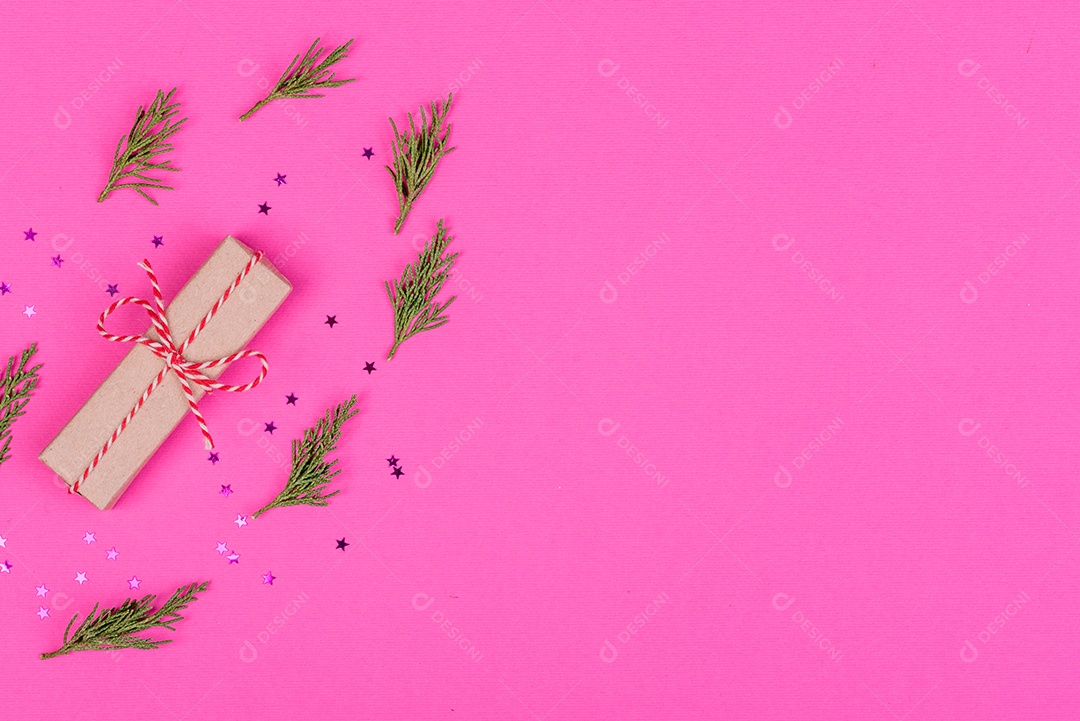 Fundo decorativo colorido brilhante de Natal com decorações