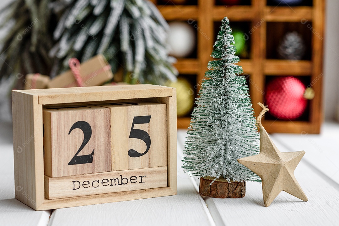 Fundo decorativo colorido brilhante de Natal com decorações