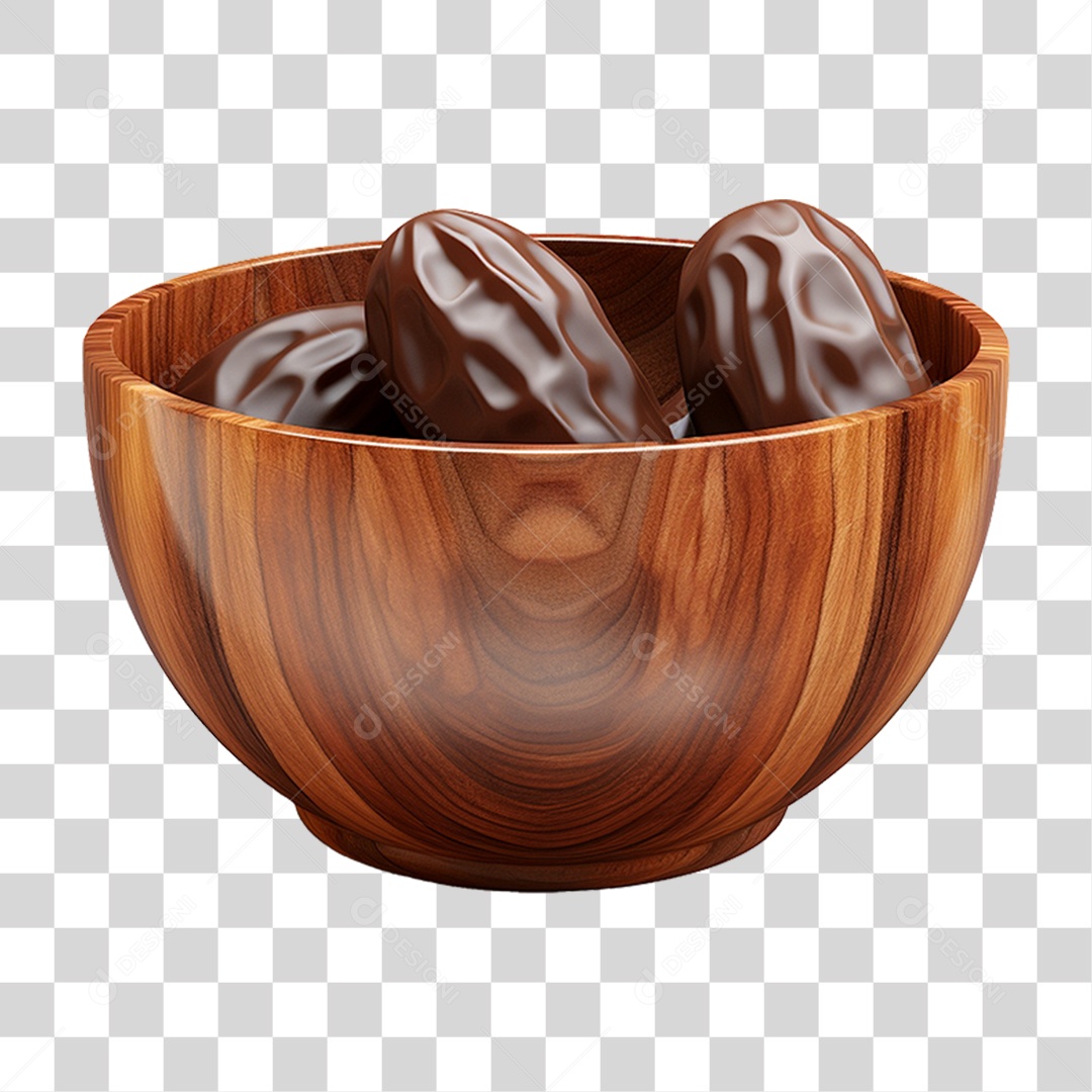 Frutas Tâmaras em Tigela PNG Transparente