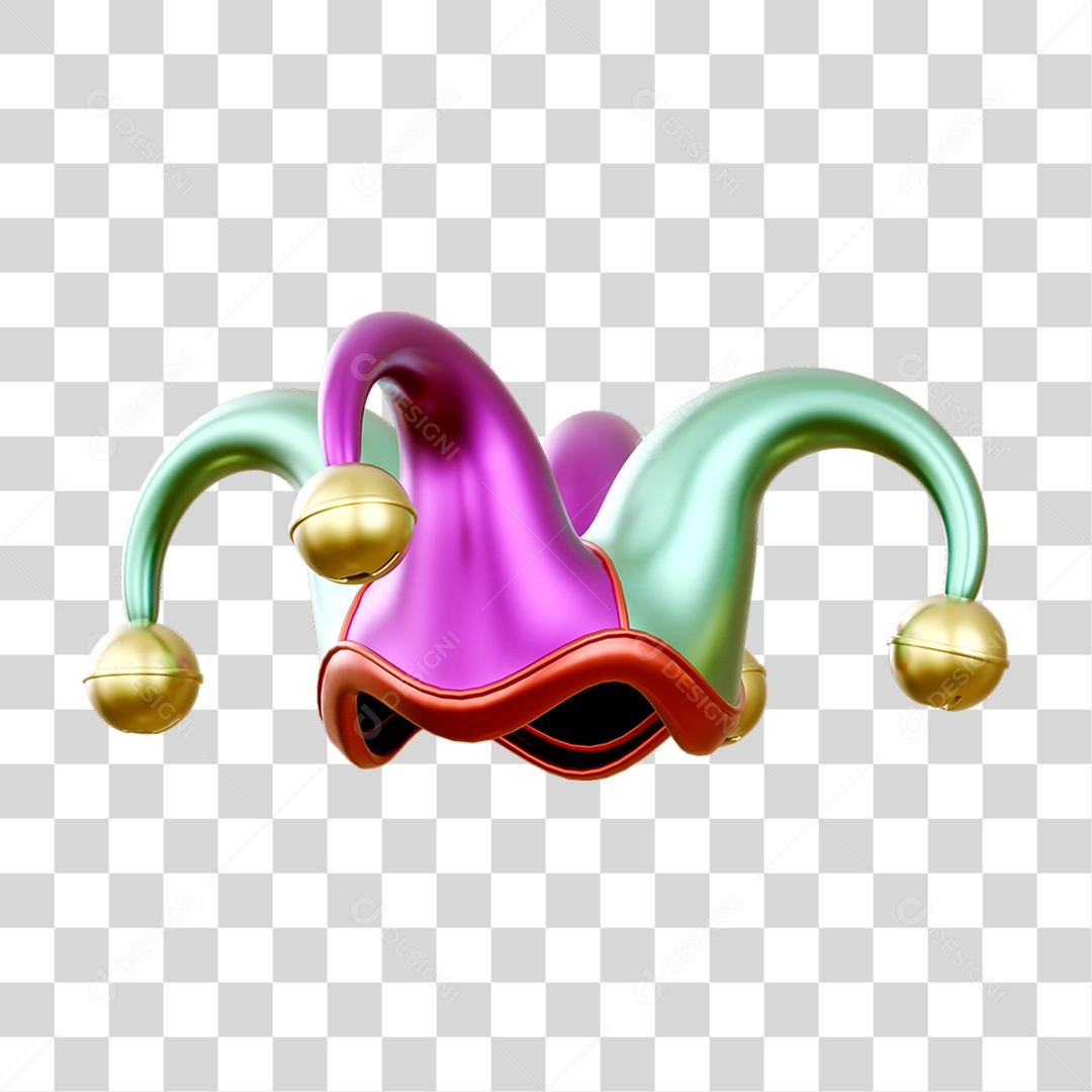 Chapéu Coringa Fantasia de Carnaval PNG Transparente