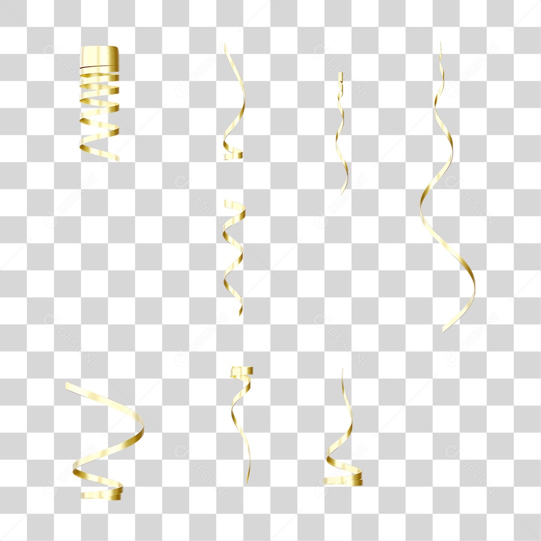 Fitas Enfeites Confetes Decorações Carnaval PNG Transparente