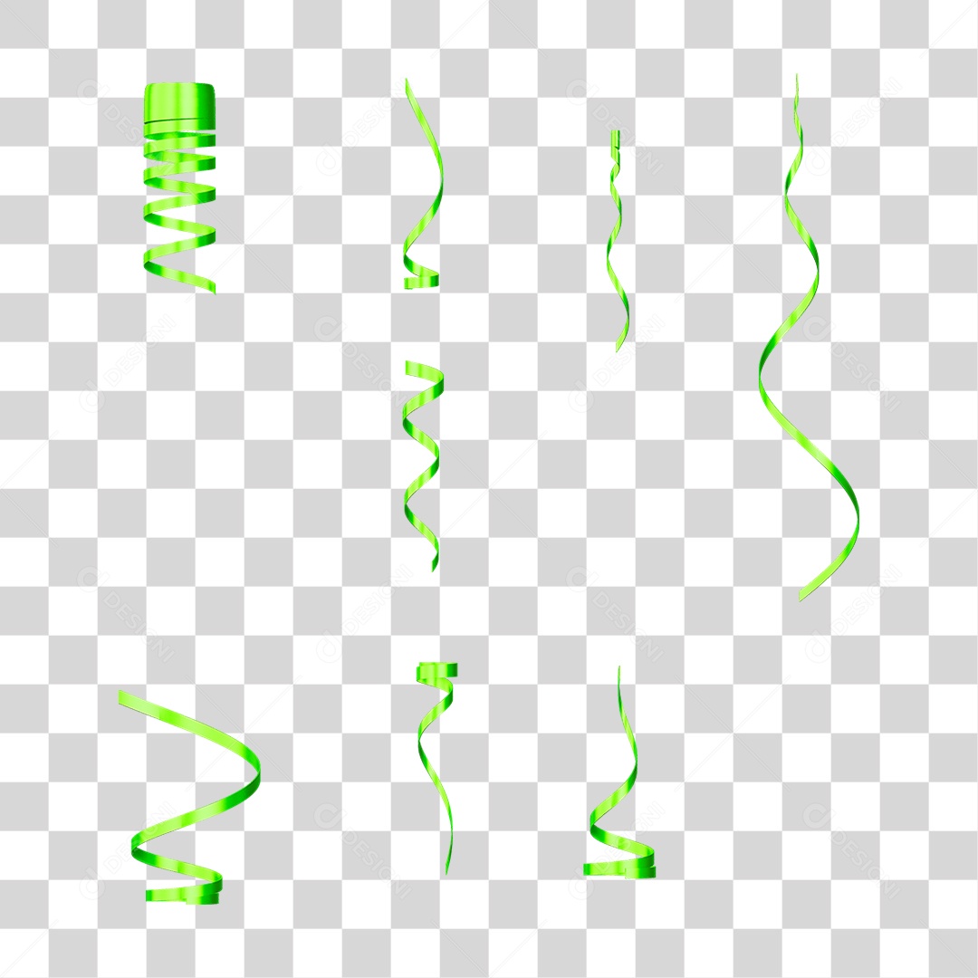 Fitas Enfeites Confetes Decorações Carnaval PNG Transparente