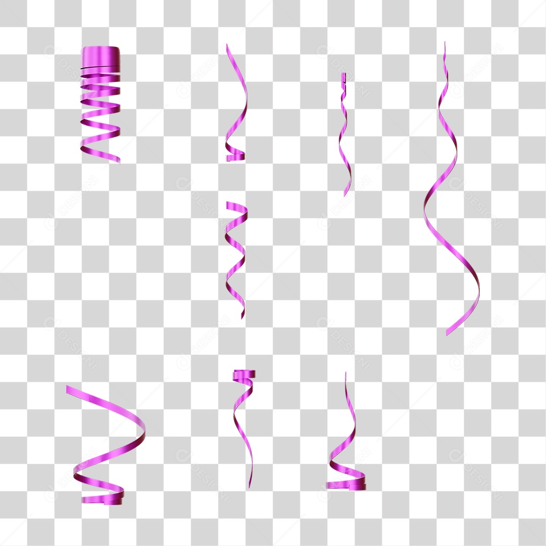 Fitas Enfeites Confetes Decorações Carnaval PNG Transparente