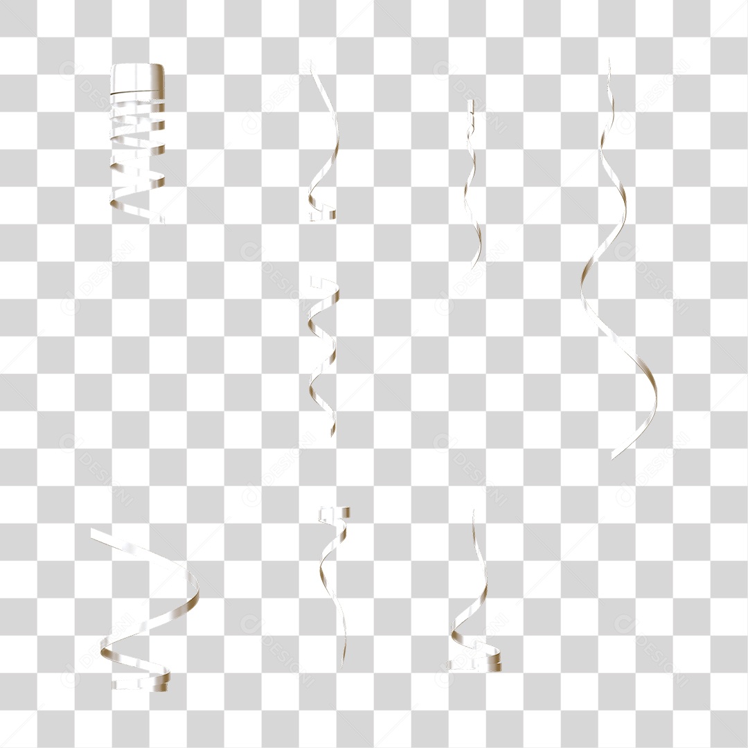 Fitas Enfeites Confetes Decorações Carnaval PNG Transparente