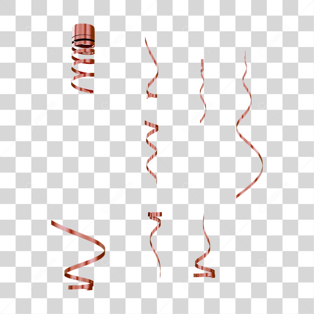 Fitas Enfeites Confetes Decorações Carnaval PNG Transparente