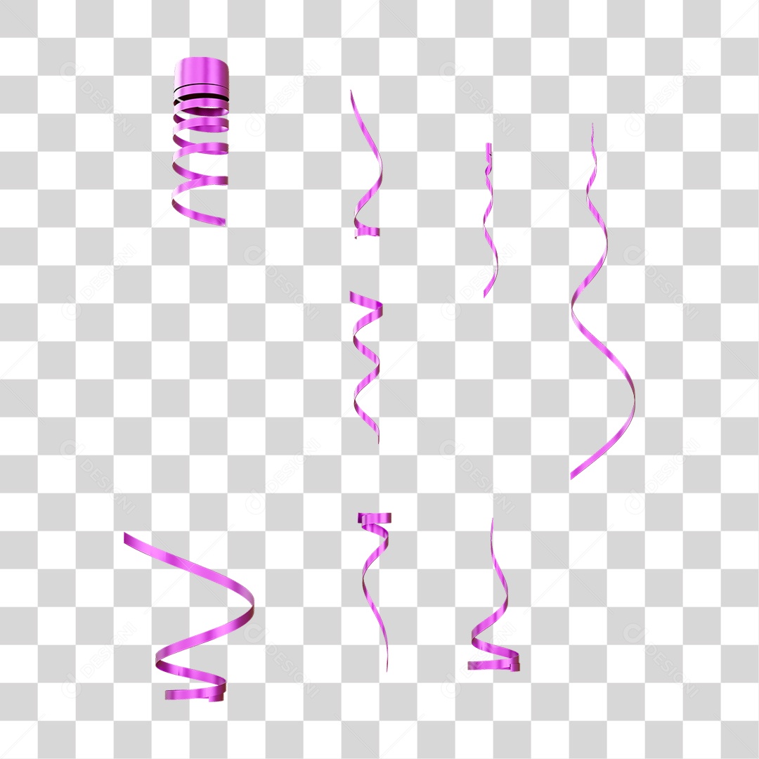 Fitas Enfeites Confetes Decorações Carnaval PNG Transparente