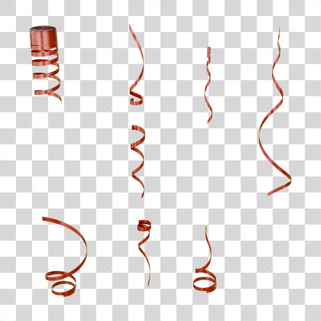 Fitas Enfeites Confetes Decorações Carnaval PNG Transparente