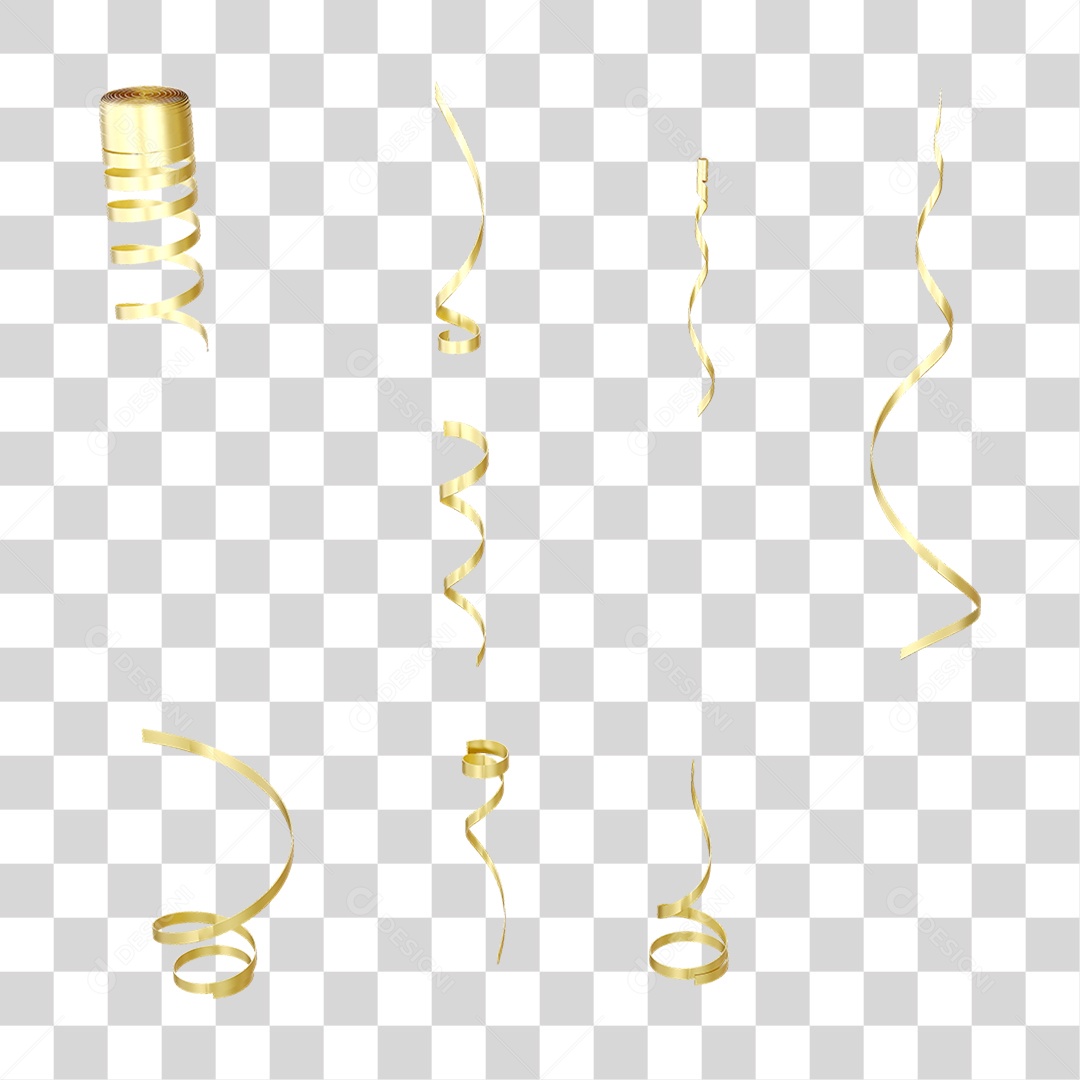 Fitas Enfeites Confetes Decorações Carnaval PNG Transparente