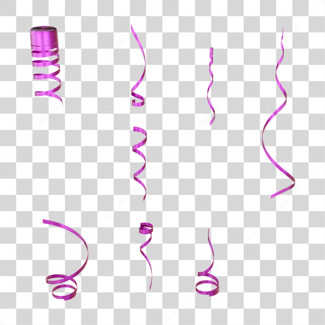 Fitas Enfeites Confetes Decorações Carnaval PNG Transparente