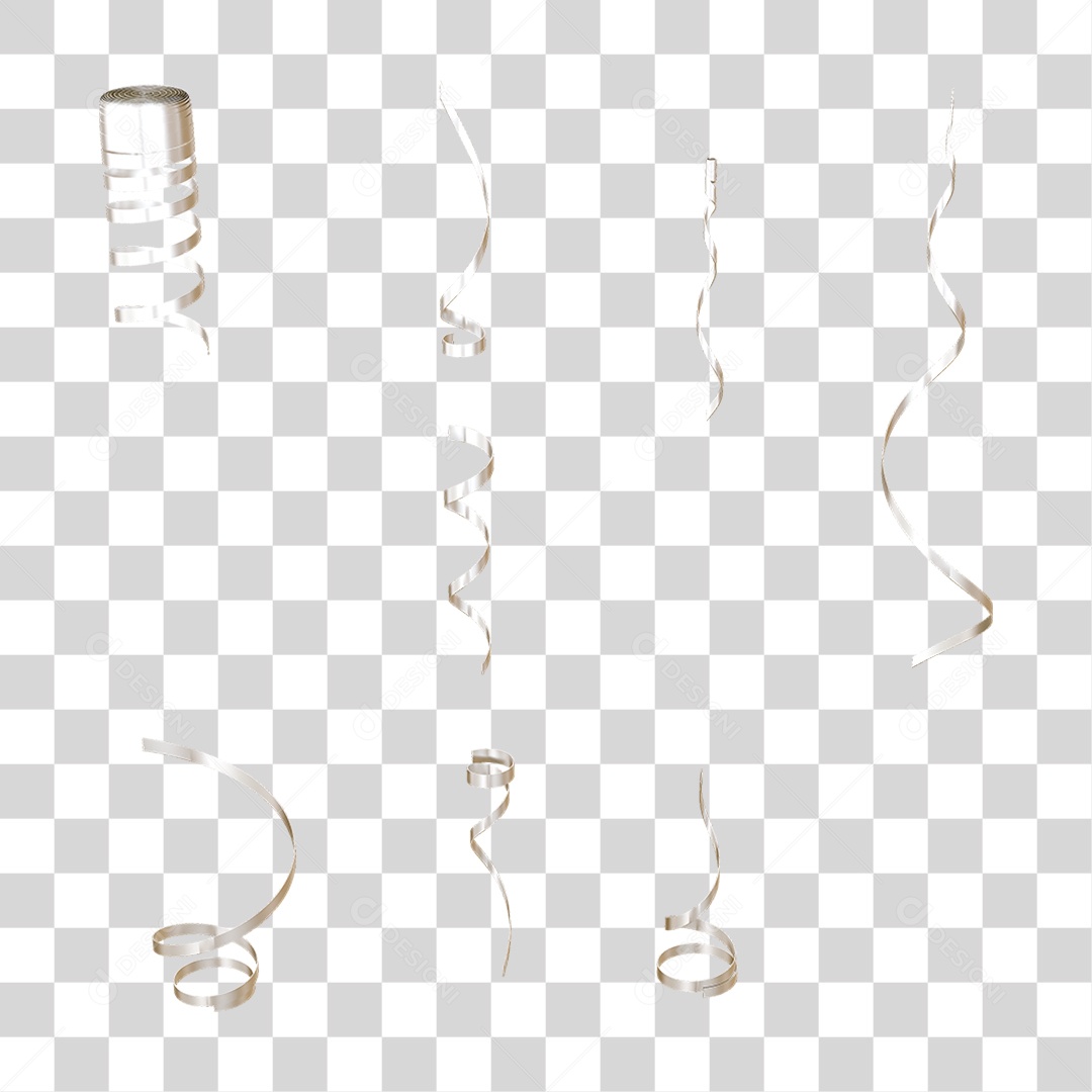 Fitas Enfeites Confetes Decorações Carnaval PNG Transparente