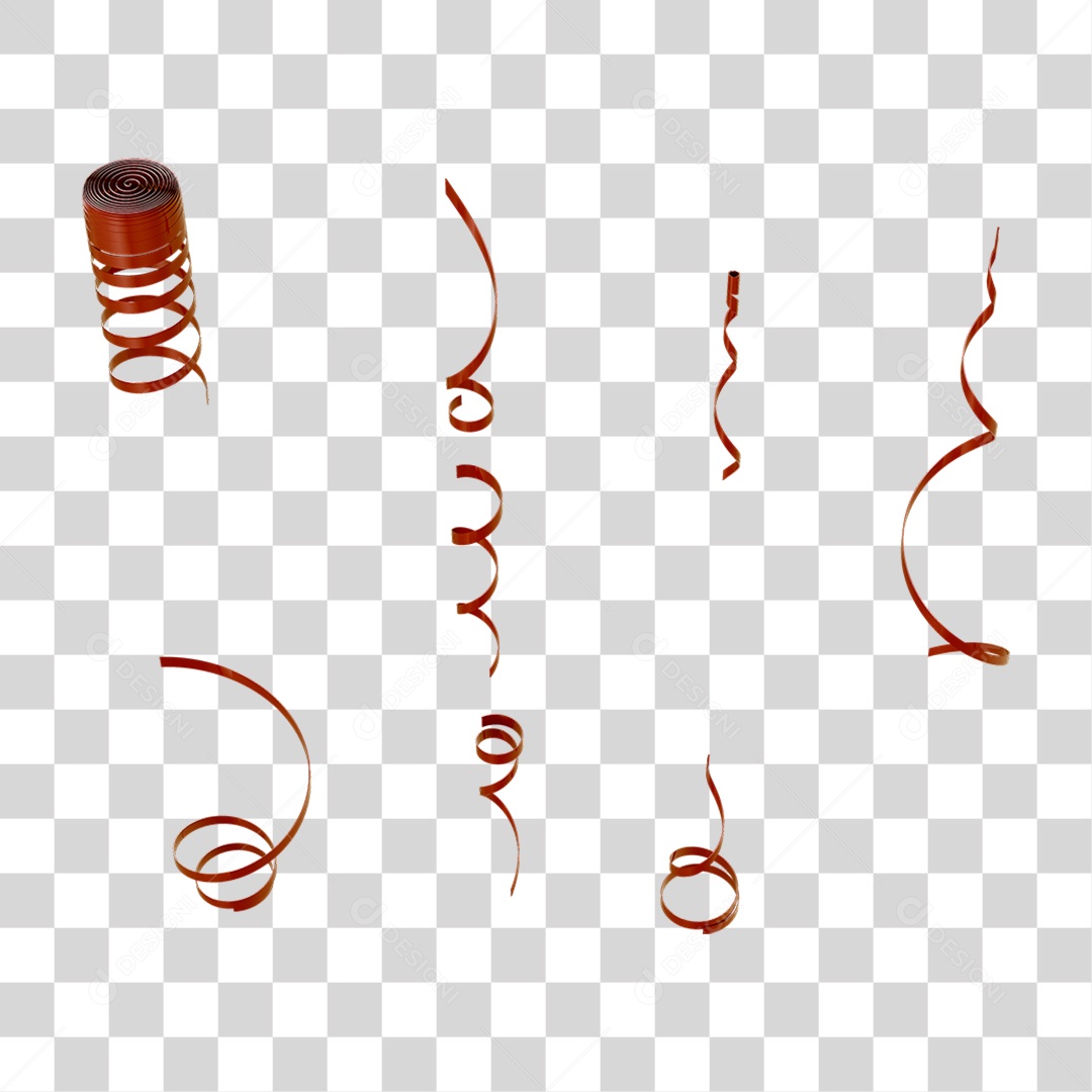 Fitas Enfeites Confetes Decorações Carnaval PNG Transparente