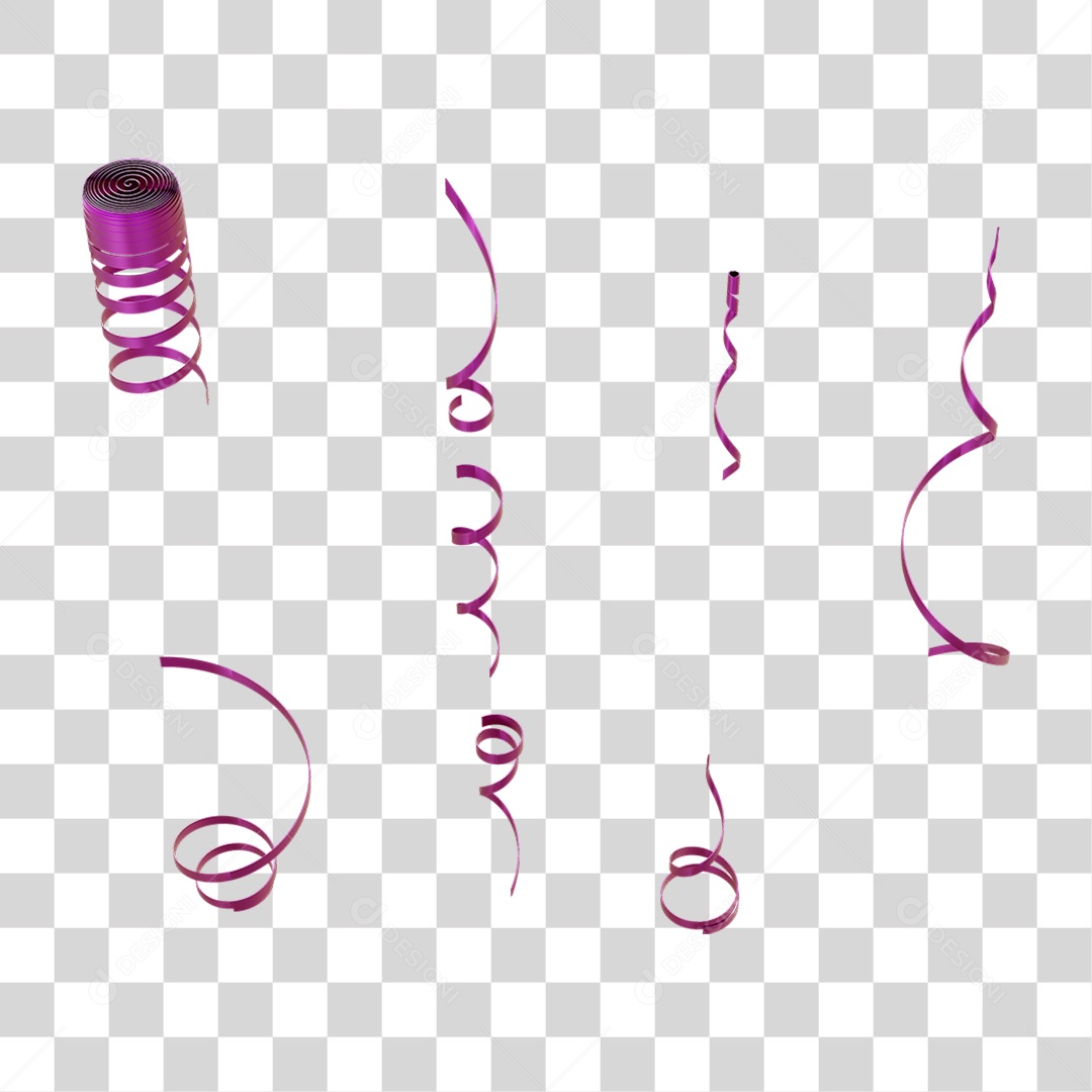 Fitas Enfeites Confetes Decorações Carnaval PNG Transparente